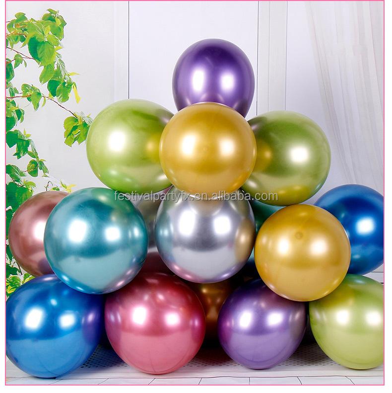 5/10/12inch Metal Pearl Latex Balloons Thick Chrome Metallic Globos Birthday Party Advertisement Balloon Wedding Decoration