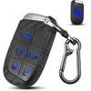 QBUC for Dodge Key Fob Cover 5 Button Silicone Remote Key Case for Dodge for Jeep Grand Cherokee
