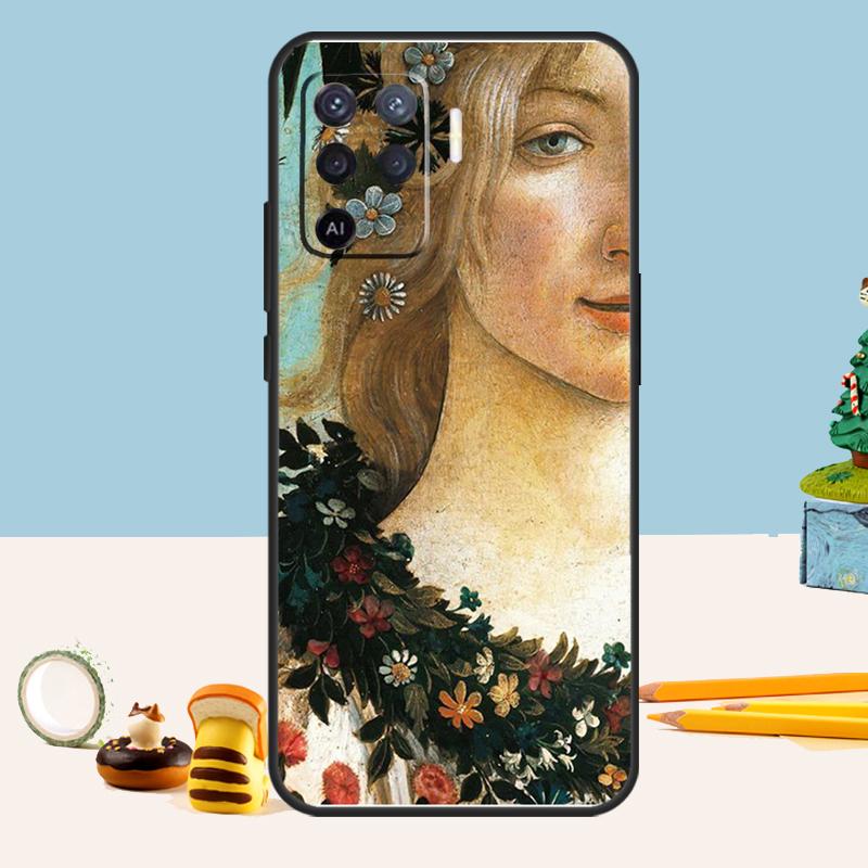 Sandro Botticelli Renaissance Kunst Hülle Für Oppo A76 A96 A16 A17 A57 A60 A40 A80 A18 A38 A58 A78 A98 A15 A54 A74 A94 A6 A5 Pro