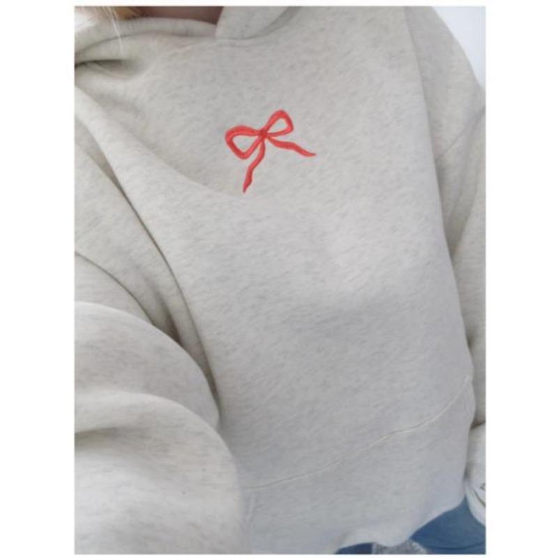 QICED Women's Fashion Casual Solid Color Print Long Sleeve Hooded Hoodies & Sweatshirts