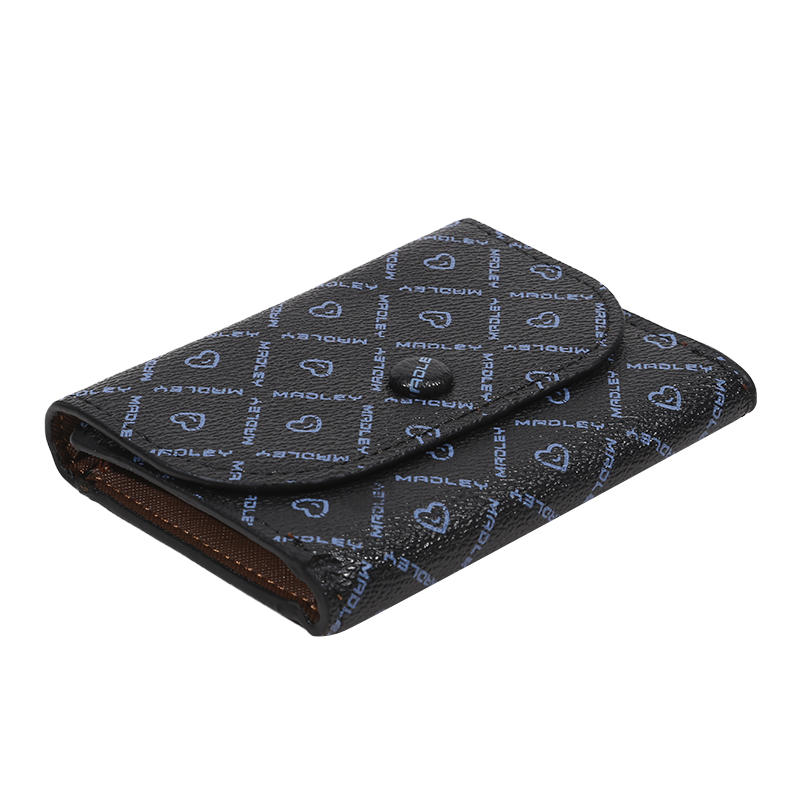 Women's Letter & Heart Print Wallet - Cute Zippered Coin Purse with Card Slots, Fashionable Wristlet Multi-Functional Wallet