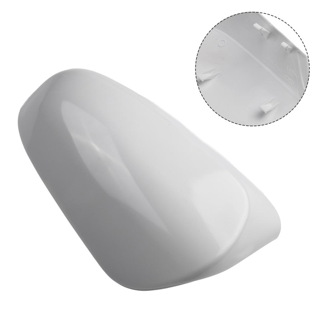 1×Left Rear View Mirror Case Cover Side Wing Door Mirror Cap For Toyota- For Yaris- 2012~2020 White Plastic Shell Car Accessory