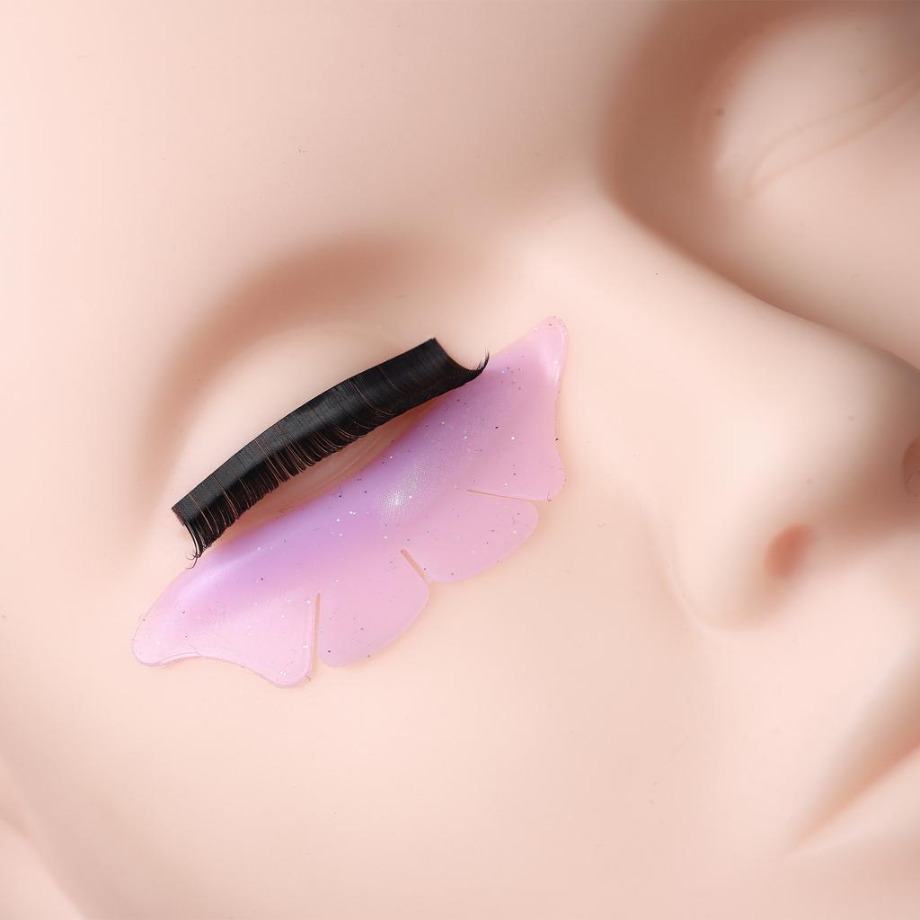 2 stk silikon øyenvippe perming pads glitter sommerfugl formet vippeforlengelse forsyninger vippeforlengelse vippeløftende pads