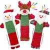 Christmas Squeaky Dog Toys with Crinkle Paper, No Stuffing Dog Toy for Large Dogs,Christmas Puppy Teething Toys To Keep Them Busy, Plush Interactive L