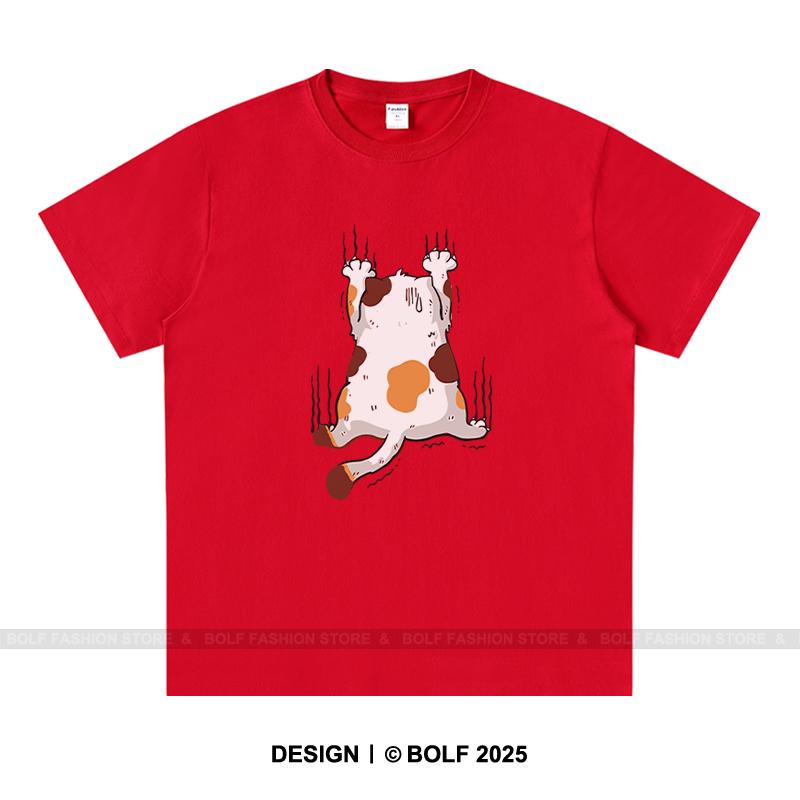 Kawaii Katt Herr T-shirt 100% Bomull Oversize Chibi Kattunge Grafiska T-shirts för Män Söt Djurälskare Japansk Streetwear