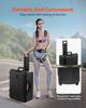 VEVOR 3.5 Cu.ft Weatherproof Hard Case, Waterproof Hard Case with Rolling Wheels & Retractable Pull Handle