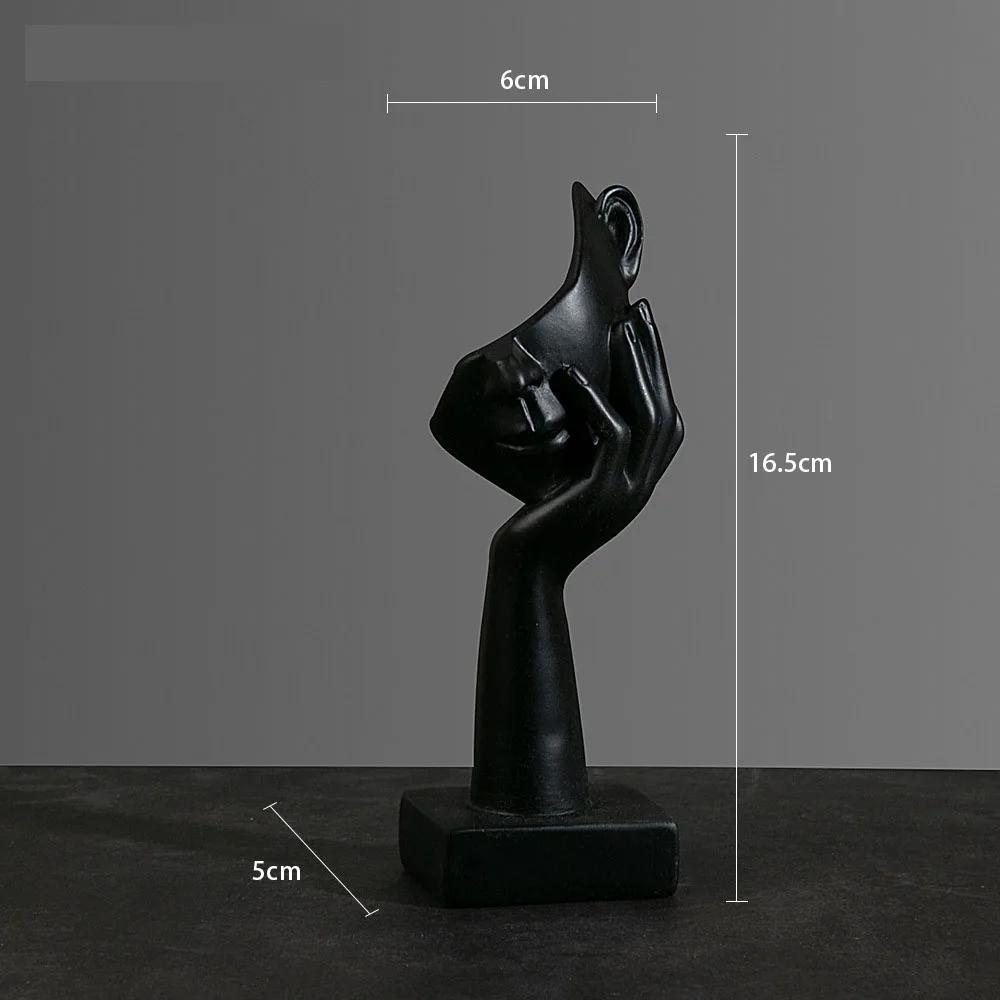 Resin Abstract Mask Statues European Miniature Figurines for Interior Home Office Study Desktop Figure Ornament Decor Gift