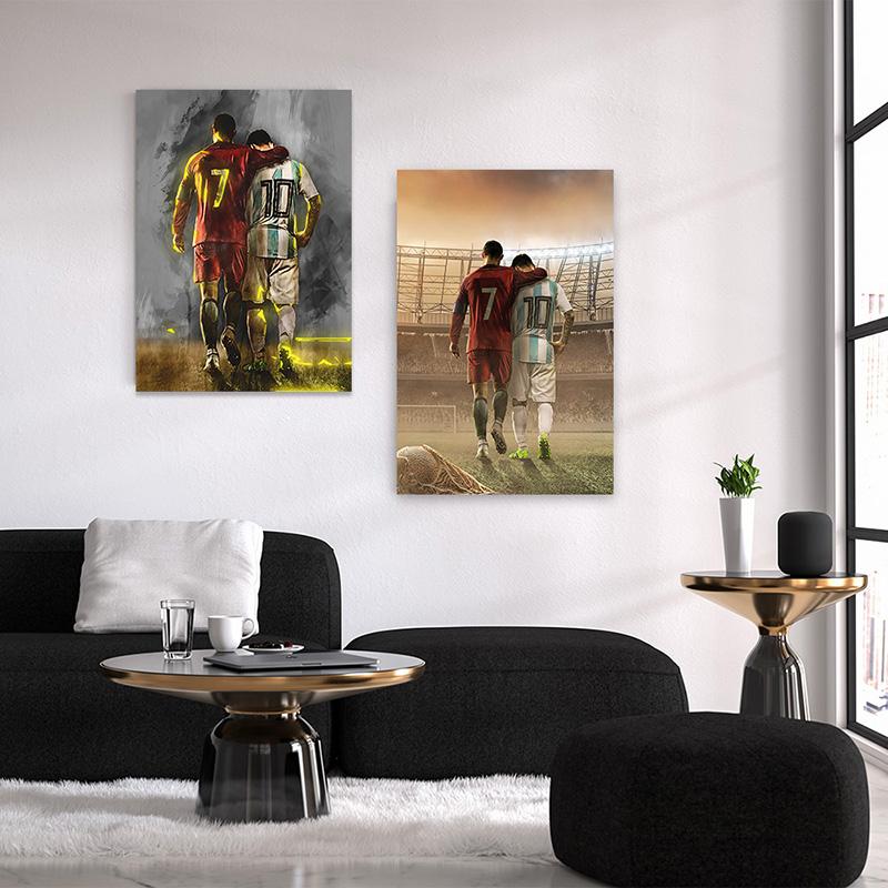Modern Sports Athlete Poster Canvas Paintings Football Star Back Wall Art Pictures for Office Bedroom Boy Room Home Hecoration