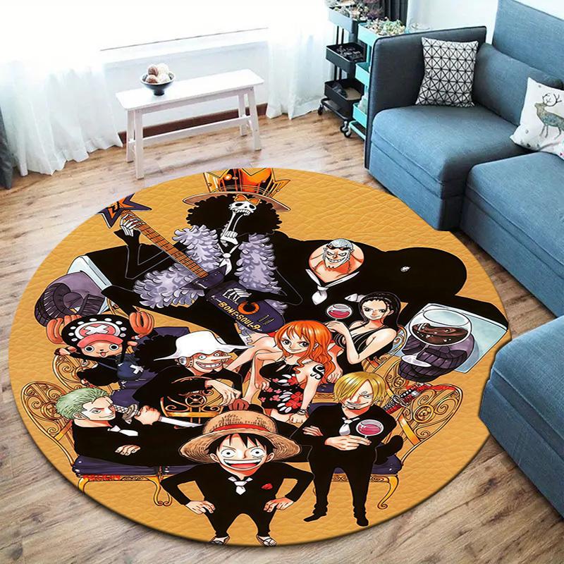 One Piece Round Area Rug Carpet Rug For Living Room Bedroom Sofa Playroom Decor Nonslip Floor Mat