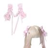 1pair Bowknot Shape Duckbill Hairpin Y2k Hair Clip Elegant Hairpin for Girls