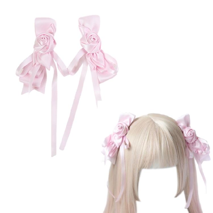 1pair Bowknot Shape Duckbill Hairpin Y2k Hair Clip Elegant Hairpin for Girls