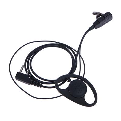 Single Wire Earpiece Headset Kit Mic Ptt Mic D Shaped 2 Pin Radio Earphone