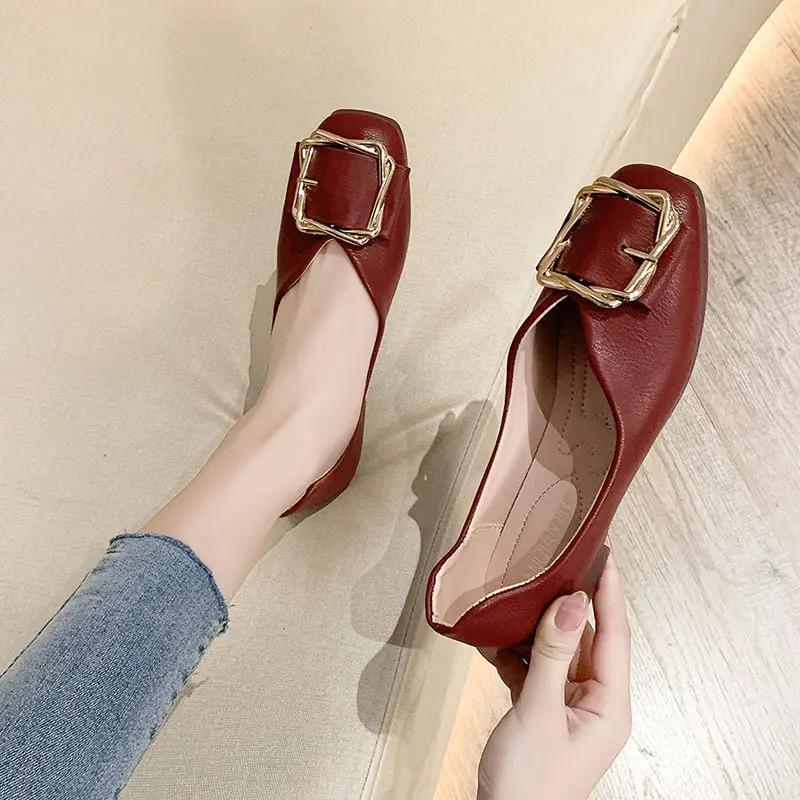 Fashion Moccasins Ladies Footwear Low Heel Elegant Slip-on Women's Flat Shoes Dress Korean Style Spring Sale Shoe Promotion Chic Price
