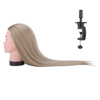 Hairdressing Training Styling Practice Colors Wig Dummy Mannequin Head with Hair