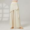 Women Wide Leg Loose Dance Pants Breathable Drapey Folk Dance Classical Training Costumes High Waist Long Trousers