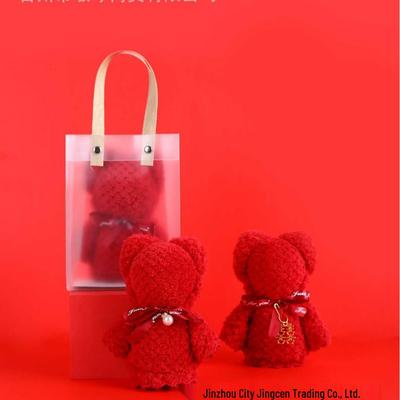 Coral Fleece Pineapple Plaid Bear Towel Souvenir - Perfect for Birthday or Wedding Gifts