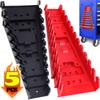 Red Wrench Organizer Plastic Wrench Organizer Tray Sockets Storage Tools Rack Sorter Standard Spanner Holders Wrench Holder