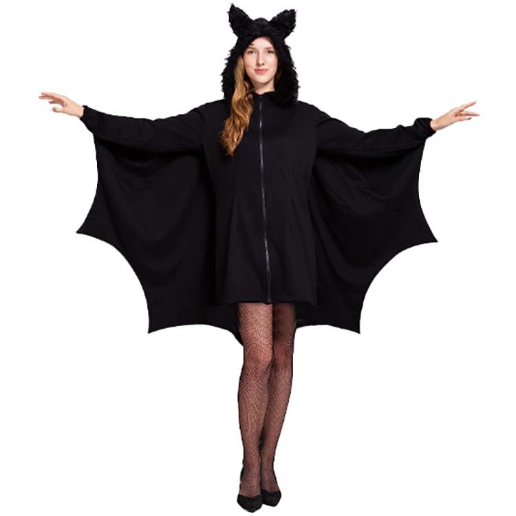 M-XXL Halloween Bat Costume, Batman Masquerade Ball Vampire Bat Dress Stage Performance Costume