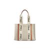 Chloe Woody Logo Print Webbing Panel Smooth Calfskin Tote Bag Women Tote Bags CHC21AS383F71883