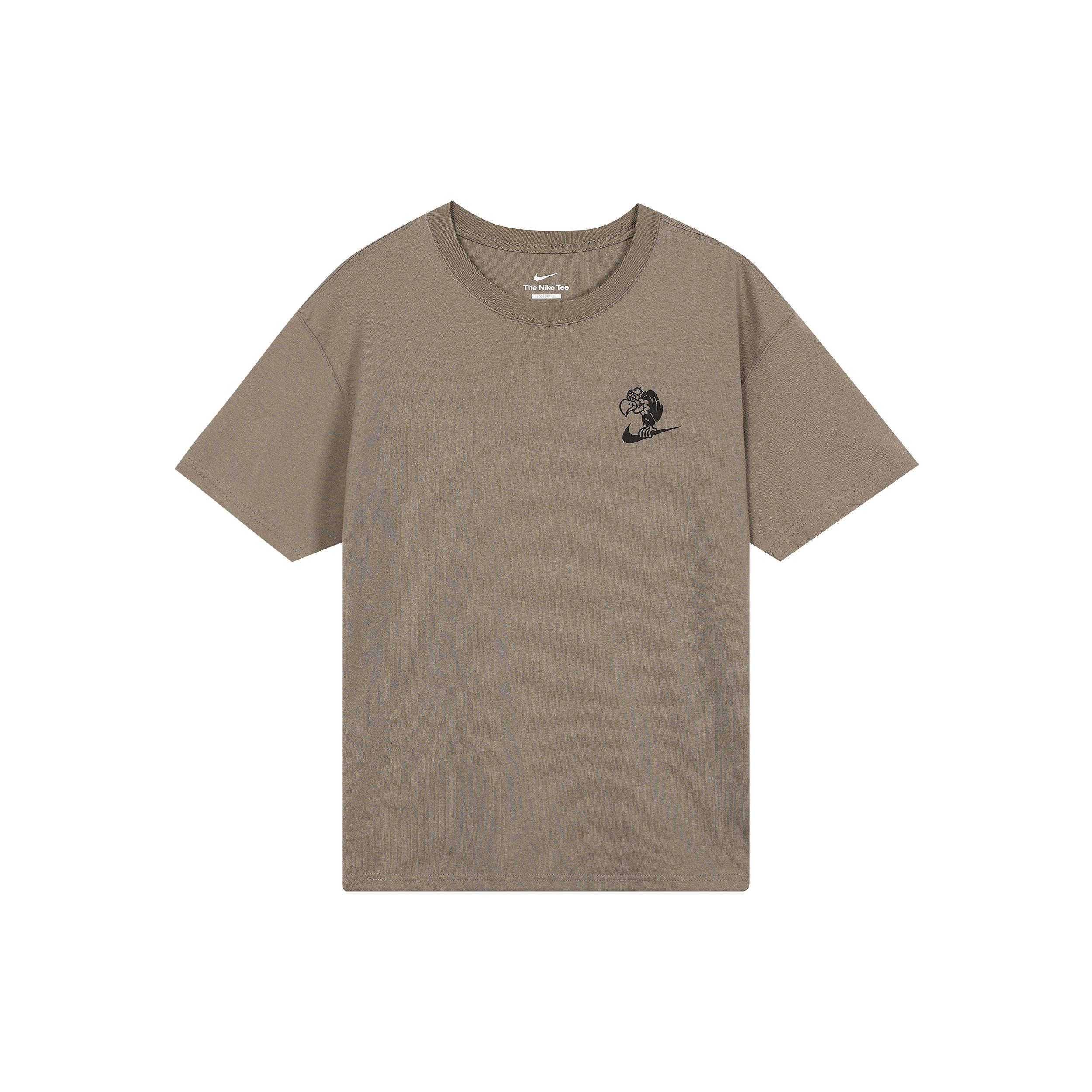 Men s Nike Cartoon Printing Round Neck Short Sleeve Olive Grey T-Shirt DR8915-040 XXL