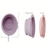 Silicone Folding Makeup Brush Scrub Bowl, Convenient Beauty Egg Cleaning Pad, Powder Puff Cleaning Bowl Tool