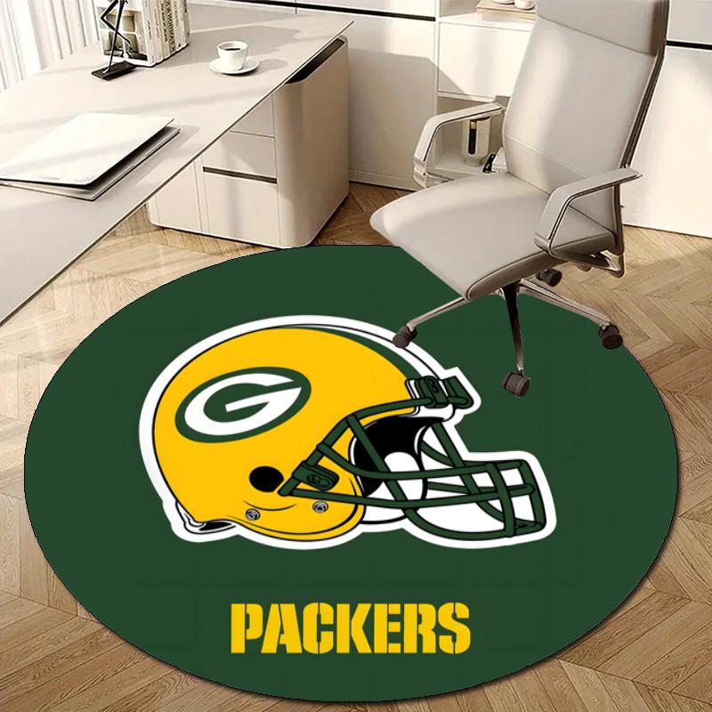 Personalized Green Bay Packers Round Chair Office Rug - Perfect for Mat, Office Chair & More - Ideal Gift for Birthdays and Holidays