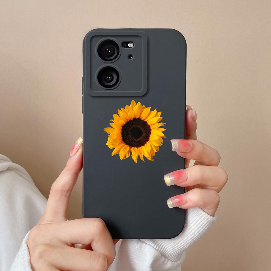 

Case For Xiaomi 13T Pro Candy Painted Flowers Phone Cover For Xiaomi 13 T 13TPro Soft Liquid Silicone Shockproof Bumper Coque Xiaomi 13T