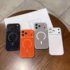 Advanced Solid Color Crocodile Grain Artificial Leather Magnetic Large Window Phone Cover Case for iPhone 17 16 15 14 13 Pro Max