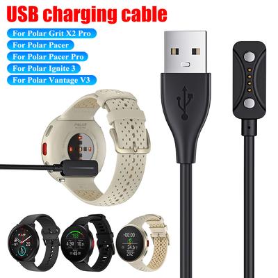1m Magnetic USB Charging Cable Charger Adapter 2Pin Charger Dock Replacement Power Charger Cable 5V 1A for Polar Pacer/Pacer Pro
