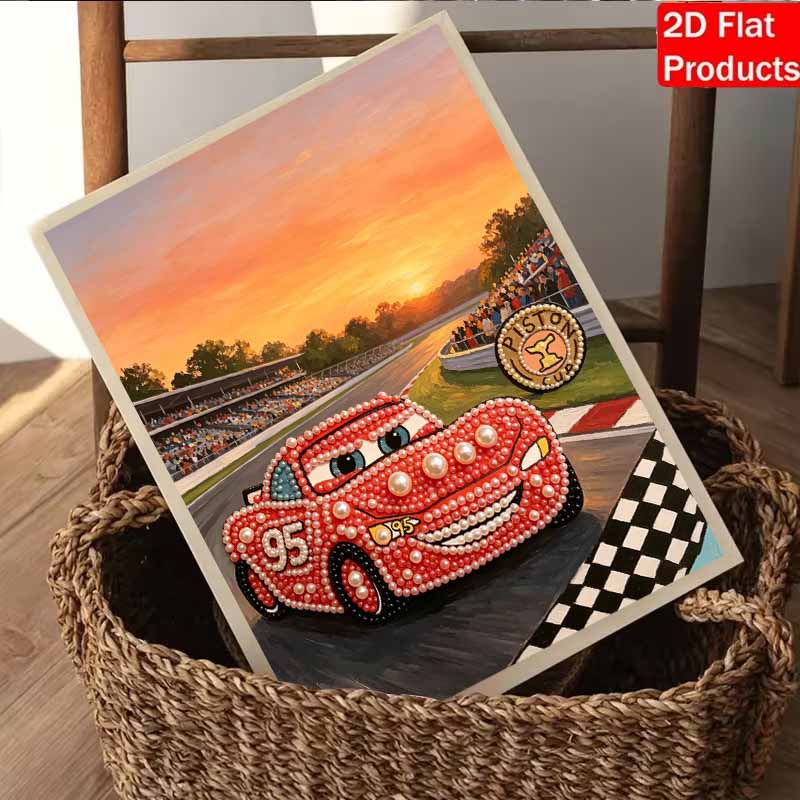 Disney Pearl Art Painting Cars Lightning McQueen Handmade diy5D Pearl Gem Painting Pictures Crafts Special Shape Home Wall Decoration