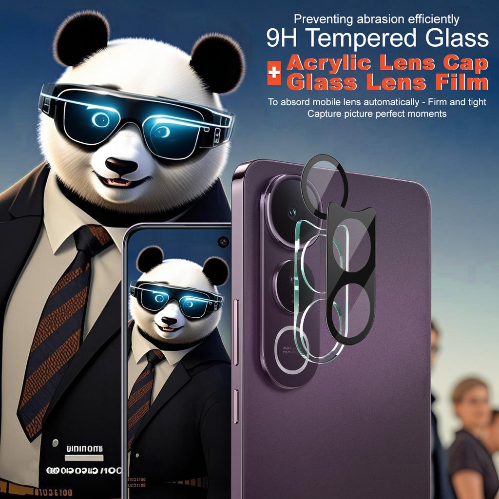 IMAK For vivo V50 Lite 5G Tempered Glass Lens Film+Acrylic Cap (Black Version)