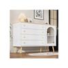 Commode - MUVOE - 4 tiroirs - Blanche - 120x40x77,5 cm - Design moderne