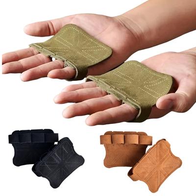 Guanti da allenamento in pelle per sollevamento pesi Protezione del palmo Donna Uomo Fitness Sport Ginnastica Grip Pull Up Allenamento di sollevamento pesi