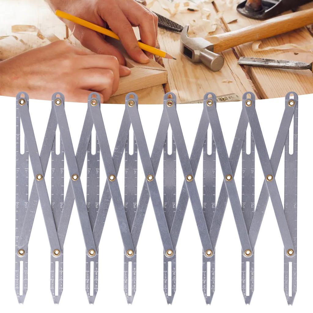 Aluminum Sewing Gauge Adjustable Length Multifunctional Anti Rust DIY Curtain Accessories for Household