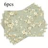 4/6/8pcs Placemat Set, Floral Pattern, 11.81 X 17.72inch, Ideal for Dining And Coffee Tables, Home And Kitchen Decor, Party Decoration, Table Deco