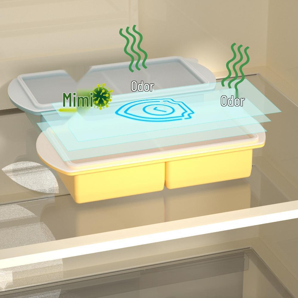 Frozen Soup & Baby Food Silicone Ice Cube Tray - 4/2 Grids, Freshness Storage Box.