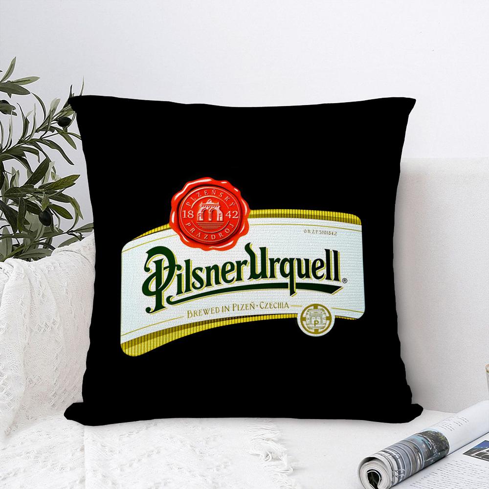 P-Pilsner-U-Urquells Pillow Case Sofa Decorative Home Double-Sided Print Plush Square Throw Pillow Covers Cushion Decor Cover