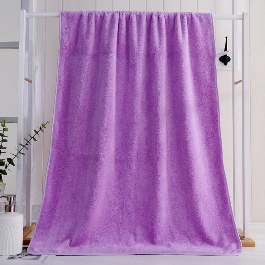 Bath Towel Solid Color Microfiber Shower Towel For Bathroom Swimming Towel Adults Kids Toalla Facial Visage Serviette Toalha