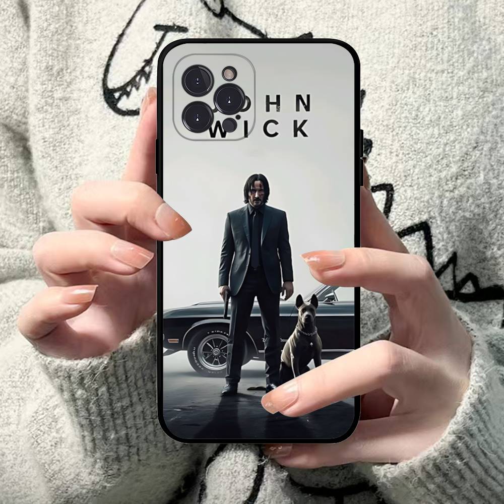 1pc Classic J-john Movie W-wick Phone Case For Iphone 17 Air 16 15 14 13 12 11 Pro Max 16 15 14 Plus TPU Soft Case