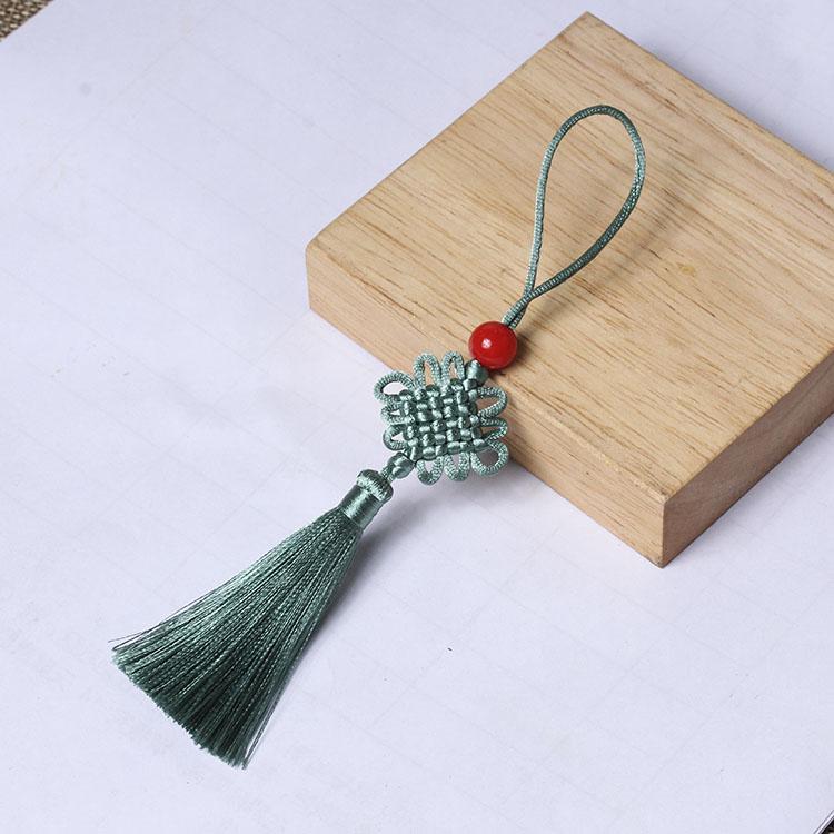 Mini Chinese Knot 7-Strand Braided Tassel Bookmark Pendant