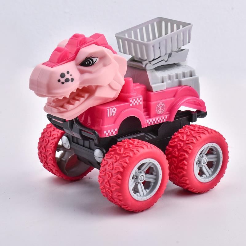 Children's Inertial Stunt Dinosaur Excavator & Dump Truck Toy Set