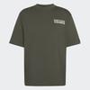 adidas VERBIAGE T Shirts Men's Strata Olive Green Crew Neck Moderate