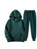 European Size Men's Fleece-Lined Hooded Sweatshirt & Pants Set - Casual Solid Color Two-Piece
