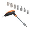T-wrench Tools with 6/8/10/45mm TX-Star Bit Socket 60029070300 Multifunction Metal T-shaped Wrench Hand Tools