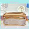 Minimalist Clear Pencil Case With Large Capacity For Students And Office Use