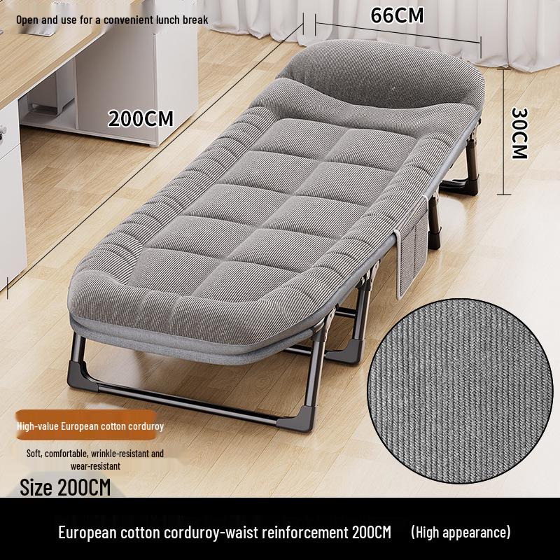 Portable Single Folding Nap Cot and Recliner for Office or Home Use