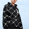 Fila Fusion Tokyo Studio Sports Lifestyle Series All Over Logo Print Pullover Hoodie Unisex hoodies Deep-Black T11U216205FBK