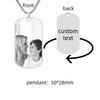 Jeshayuan Custom Picture Necklace Personalized Dog Tag/Disc/Heart Pendant Picture Jewelry Engraved Memory Chain with Photo