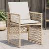 VidaXL Garden Chairs with Cushions Set of 4 Beige Wicker 364953