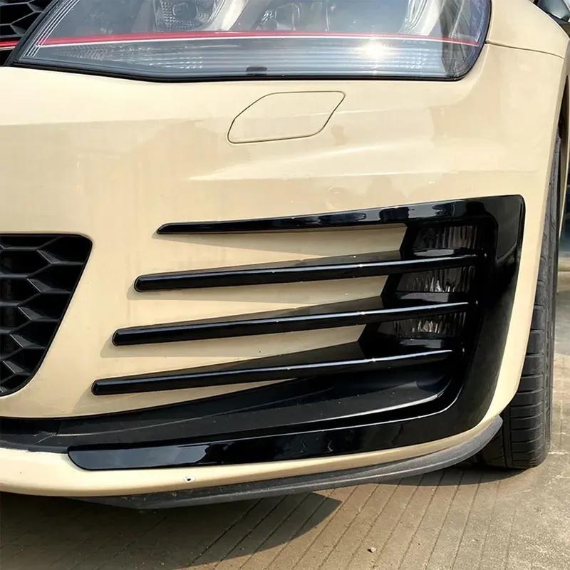 Car Front Bumper Wind Knife Fog Frame Lamp Trim Blade Strip Light Eyebrow Cover For VW Volkswagen Golf 7 MK7 GTI GTD 2012-2017